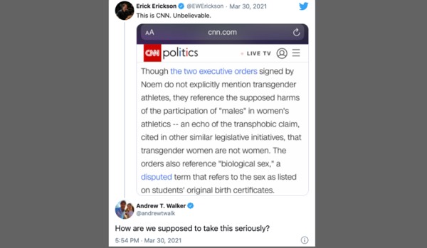 Unbelievable Cnn Runs News Article Claiming Theres No Consensus Criteria For Assigning Sex